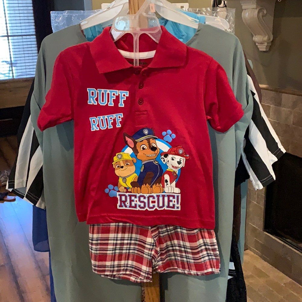 Paw Patrol shirt and short combo